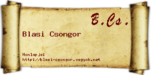 Blasi Csongor névjegykártya